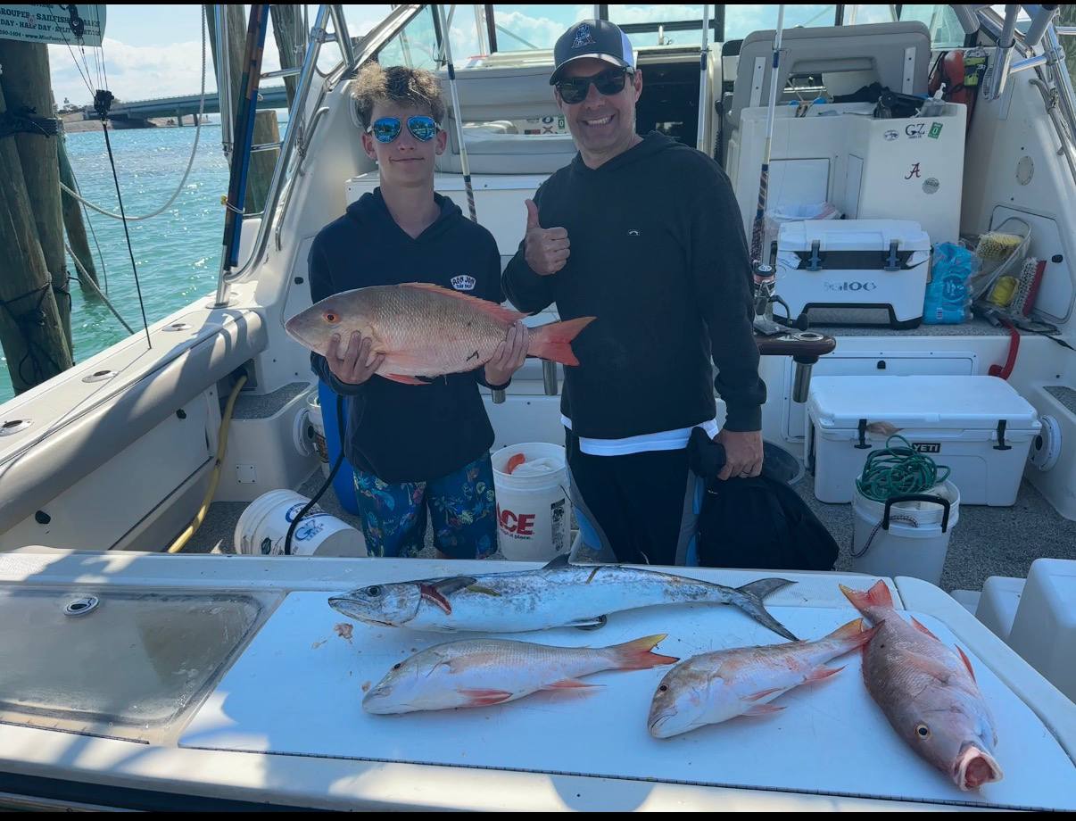 Mutton snapper catch from a week of great reef fishing aboard Miss Penny